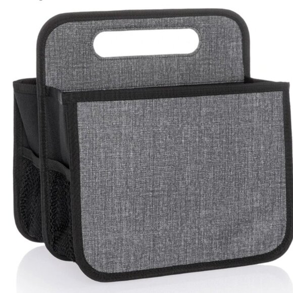Thirty-One DOUBLE DUTY CADDY Charcoal Crosshatch GRAY Brand New - Picture 1 of 4